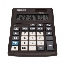 Калькулятор CITIZEN 12 разрядов, 153*199*31 мм, черный, "SDC-444S"