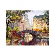 Картина по номерам Alingar, 40х50 см, 24 цвета,с акриловыми красками, холст, "Вечерний мост"