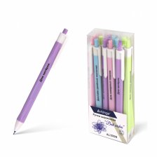 Ручка подарочная шариковая, автомат, Alingar, "С пожеланиями-2", 0,7мм, синяя, игольч. наконечник, треуг. цвет. пластик. корпус, 12 шт/уп, пласт. уп