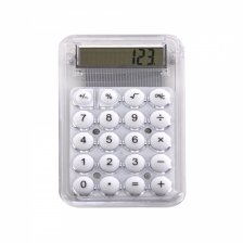 Калькулятор Alingar 8 разрядов, 85*55*15 мм, двойное питание, белый, батарея в комплекте