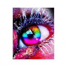 Картина по номерам Alingar, 30х40 см, 22 цвета, с акриловыми красками, холст, "Радужное око"