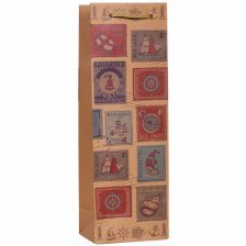 Пакет подарочный бумажный Миленд, 12х36х8,5см, "Морские прогулки", матовая ламинация