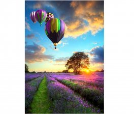 Картина по номерам Alingar, 40х50 см, 24 цвета, с акриловыми красками, холст, "Воздушные шары"