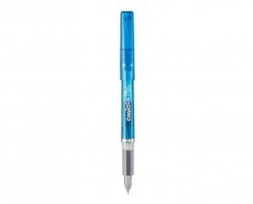Ручка перьевая, Carioca, 1 мм, синяя, (2 картриджа в наборе) цветной пластиковый корпус ассорти, блистер