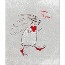 Тетрадь 48л., А5, клетка, Полином "Парад зайцев", гребень, мелованный картон, 4 дизайна