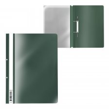 Папка-скоросшиватель ErichKrause "Fizzy Classic", с перфорацией A4, 230х312 мм, 140 мкм, пластик, зеленый