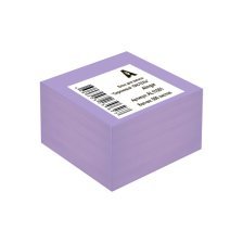 Блок бумажный для записи Alingar, 8,5*8,5*5см., 500л., "Сиреневый Пастель", непроклееный