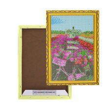 Алмазная мозаика Alingar, на подрамнике, ) 20х30 см, , " Розовый велосипед"
