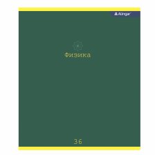 Тетрадь предметная  36л. А5 "Физика", клетка, со справочным материалом, скрепка, мелованный картон (стандарт), блок офсет, Alingar "Classic"