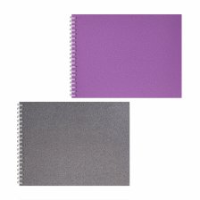 Блокнот А6, гребень, Alingar, дизайнерский картон, глиттерное напыление, 48 л., клетка, "Перламутр", ассорти