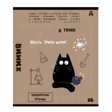 Тетрадь предметная  36л. А5 "Химия", клетка, со справочным материалом, скрепка, мелованный картон (стандарт), блок офсет, Alingar "Тема"