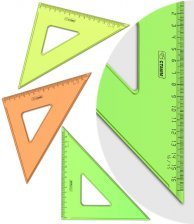 Треугольник СТАММ, 16 см, пластиковый, 45 градусов, цвета ассорти