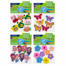 Декоративный материал для поделок Alingar, "Яркие идеи",10 штук, ассорти, пакет с европодвесом