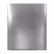 Тетрадь 48л., А5, клетка, Alingar "Silver  metallic", скрепка, дизайнерский картон, тиснение "лён", блок офсет, 100% белизна
