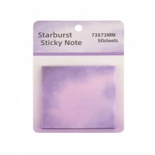 Прозрачные стикеры для заметок с клеевым краем, Alingar, 73*73 мм, 50 л., "Нежность", фиолет. цвет, покрытие с блеском, пластик, 12 шт/уп, европодвес