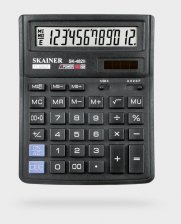 Калькулятор SKAINER 12 разрядов, 143*192*39,5 мм, черный, "SK-482II"
