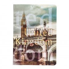 Записная книжка А5, Проф-Пресс, 7БЦ,  мат, ламинация, лен, 128 л, "Мой Лондон"