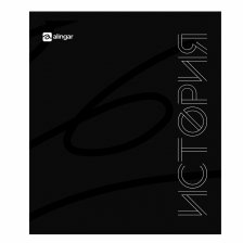 Тетрадь предметная "История" А5 48л., клетка,  со справ. материалом, скрепка, мелованный картон (стандарт), блок офсет, Alingar "Предметы на чёрном"