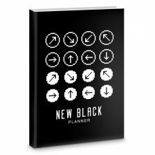 Блокнот А5, Канц-Эксмо,7 БЦ, цв. диз. картон, 80 л., вн. блок в точку, "New Black. Векторы"