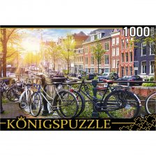 Пазл 1000 элементов, РЫЖИЙ КОТ, "Нидерланды. Велосипеды в Амстердаме"