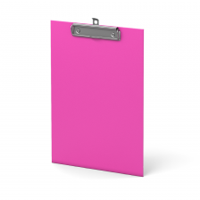 Планшет с верхним зажимом ErichKrause, А4, 230х315х3 мм, ламинированный картон, 2000 мкм, "Neon" розовый