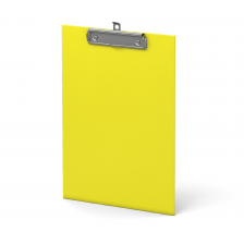 Планшет с верхним зажимом ErichKrause, А4, 230х315х3 мм, ламинированный картон, 2000 мкм, "Neon" желтый