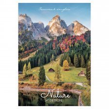 Записная книжка А6, Проф-Пресс, 7БЦ, ламинация, 64 л, "Осень в горах"