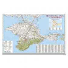 Карта настенная Геодом "Республика Крым. Севастополь",М1:300 тыс, 124*80 см,