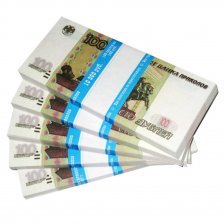 Шуточные деньги "100 рублей" ( упаковка европодвес)