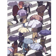 Тетрадь 80л., А4, клетка, Канц-Эксмо "Umbrella", скрепка, обложка мелованный картон