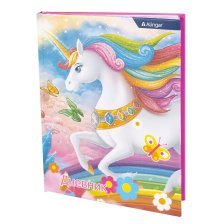 Дневник школьный Alingar 1-11 кл. 48л., 7БЦ, ламинированный картон, поролон, глиттер, "Little unicorns"