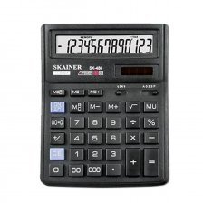 Калькулятор SKAINER 14 разрядов, 143*192*39,5 мм, черный, "SK-484II"
