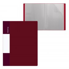 Папка с 80 вкладышами, А4, 50мм, 650 мкм, Alingar, пластик,красный матовый цвет