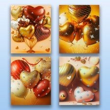 Пакет подарочный бумажный Darlens, 260х320х100 мм, ассорти