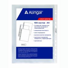 Папка-вкладыш с перфорацией  Alingar, А4+ , 30 мкм, глянцевая