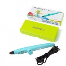 Ручка 3D Myriwell RP200A, PLA, голубая, картонная упаковка