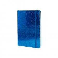 Записная книжка, А6, Alingar, 7БЦ, ПВХ (голография), на резинке, клетка, 96 л., "Цифры", синий