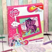 Фреска-картина из песка Lori, 230х200х40 мм, картонная упаковка, Hasbro My Little Pony "Сумеречная искорка"