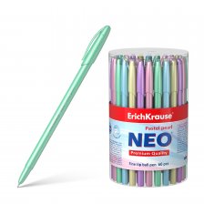 Ручка шариковая Erich Krause "Neo Stick Pastel", 0,7 мм, синий, игольчатый наконечник,  цветной пластиковый корпус, тубус