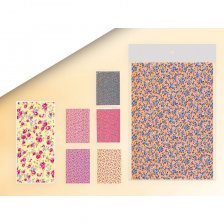 Материал для творчества ткань TUKZAR, А4,  21х30 см, самоклеющаяся, ассорти, "Крупные цветы"