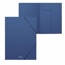 Папка на резинках Erich Krause, А4, 245х335х30 мм, 600 мкм. пластик, синий, "Matt Classic"
