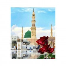 Алмазная мозаика Alingar, на подрамнике, с полным заполнением, (матов.), 40х50 см, 25 цветов, "Мечеть Аль-Акса"