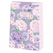 Пакет подарочный бумажный Мир открыток (MS)  13,5*18 см, "Прекрасные цветы", ламинация