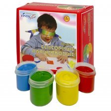 Краски пальчиковые сенсорные Экспоприбор, 4 цвета, 40 мл., картонная упаковка, "Tinta Viva"