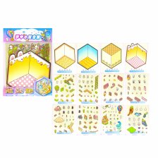 Наклейки для творчества - антистресс, 135*195 мм, "Парк развлечений", MINI, 3D стикеры, 4 локации, 8 листов с наклейками, 10 шт/уп, пакет с европод