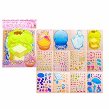 Наклейки для творчества - антистресс, 135*195 мм, "Cute animals", MINI, 3D стикеры, 4 локации, 8 листов с наклейками, 10 шт/уп, пакет с европодвесом