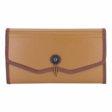 Папка-картотека Alingar, 260х140 мм, на пуговице, пластик, 900 мкм,12 отделений, коричневый