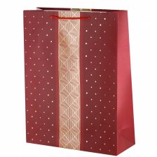 Пакет подарочный бумажный Alingar, (XL) 31х40х12 см, вертикальный, "Классика", матов. ламинация, тиснение, ассорти