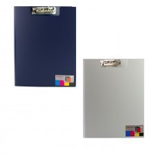 Папка-планшет пластиковая с металлическим прижимом "Office", глянец, 900 мк,внутренний карман, А4 240*320*12, цвета ассорти