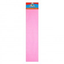 Бумага крепированная Апплика, 50х250 см, плотность 28 г/м2, 1 рулон, 1 цвет фламинго, пакет с европодвесом